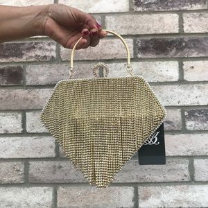 Gold Diamond Shaped Evening Clutch
